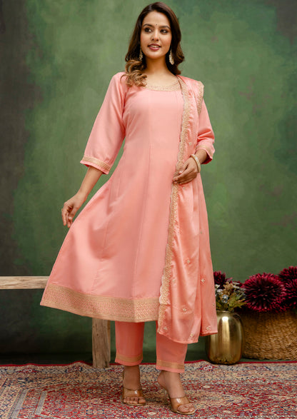 Women Anarkali Kurta and Pant Dupatta Sets (VC9712)