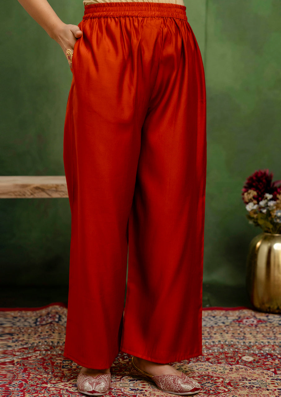 Slik Blend Women Anarkali Kurta and Pant Dupatta Sets (VC9713)