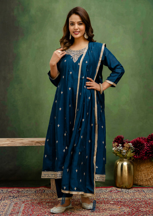 Mohini Stylish Anarkali Kurta (VV-9718-TEAL)