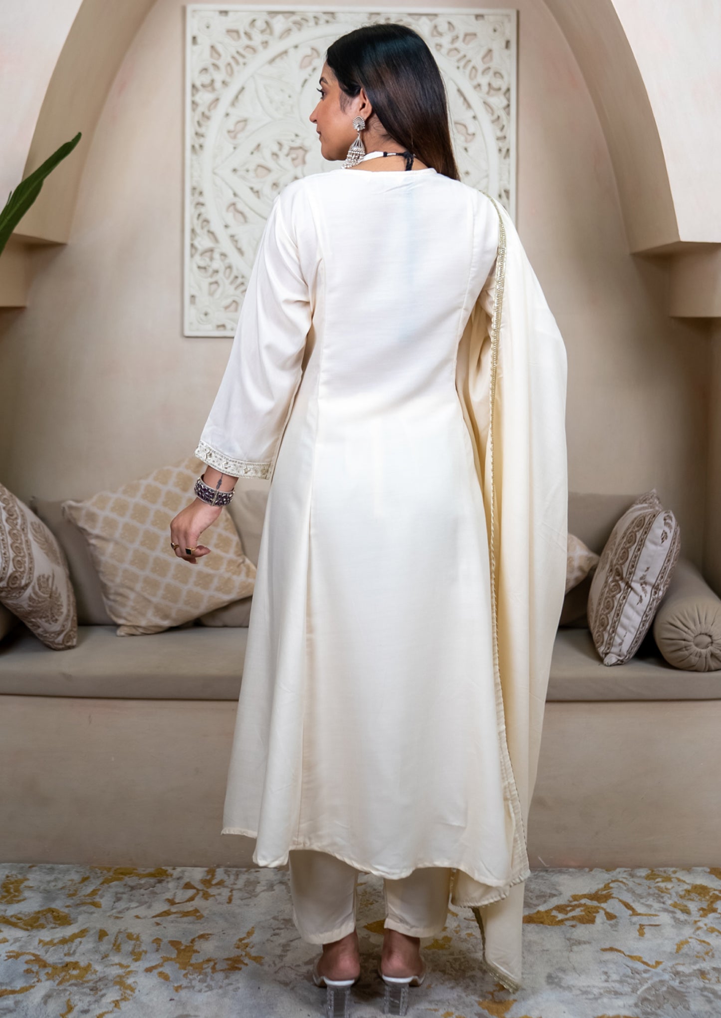 Sharvani Anarkali Kurta and Pant Dupatta Set (VV-9723)