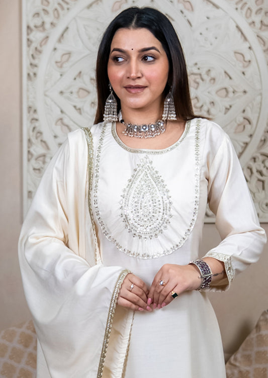 Sharvani Anarkali Kurta and Pant Dupatta Set (VV-9723)